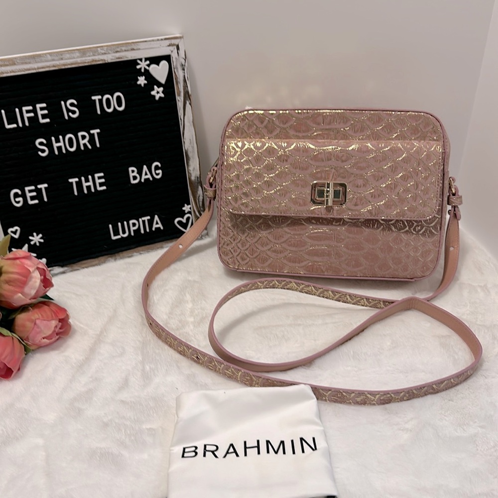 Brahmin Cashmere pink tenor Shea crossbody - Picture 1 of 10